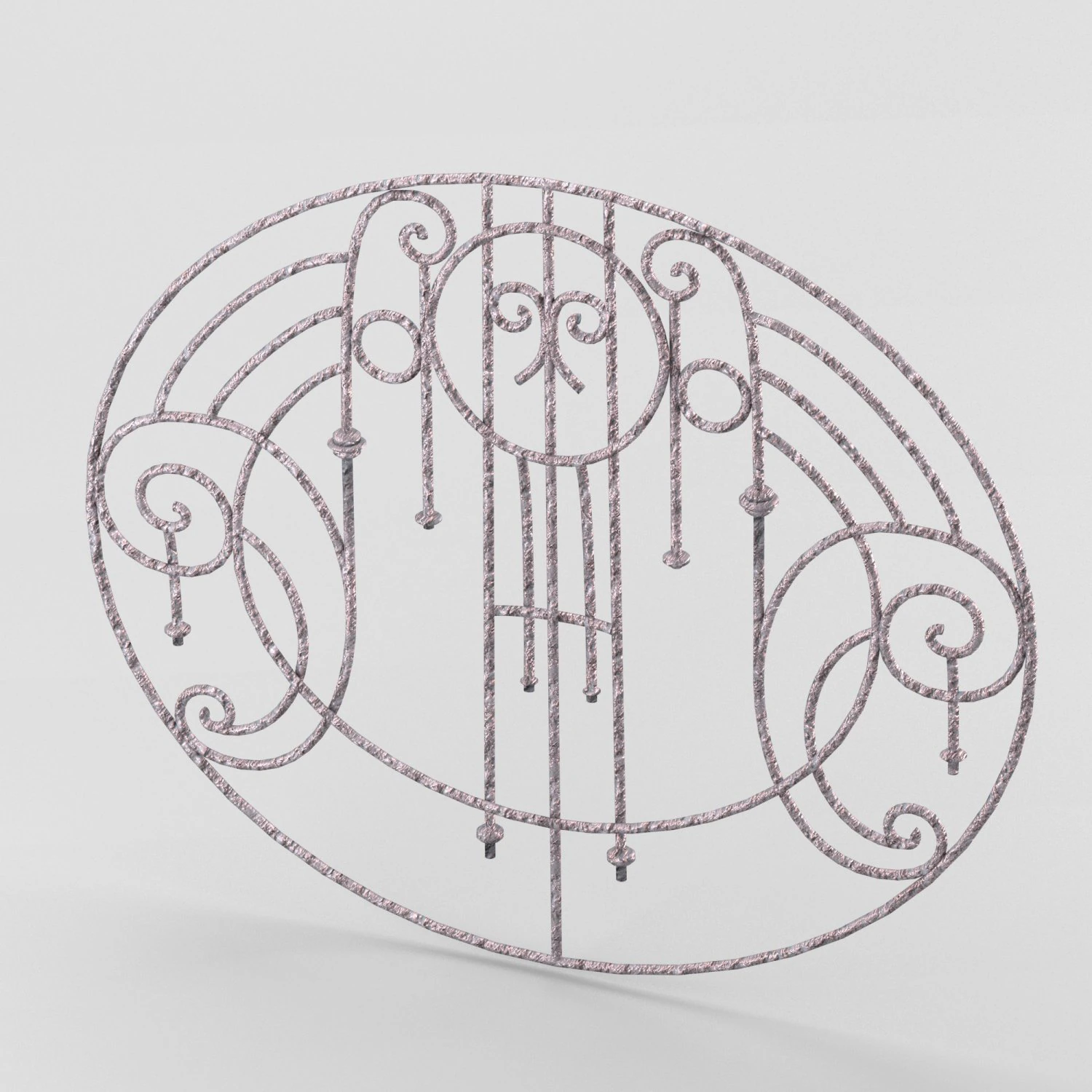 decorative wrought iron lattice in retro style 3D Model .c4d .max .obj .3ds .fbx .stl .blend 