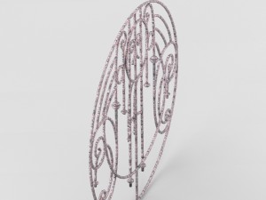 decorative wrought iron lattice in retro style Model 3D