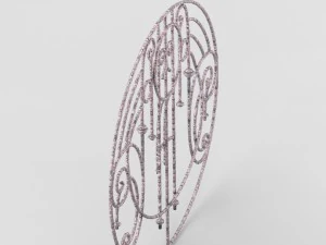 decorative wrought iron lattice in retro style 3D Model
