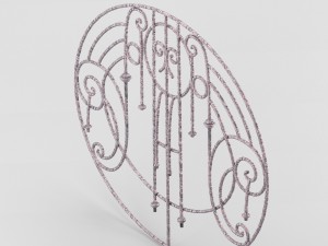 decorative wrought iron lattice in retro style Model 3D