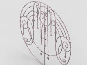 decorative wrought iron lattice in retro style 3D Model