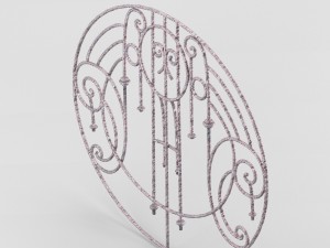 decorative wrought iron lattice in retro style Model 3D