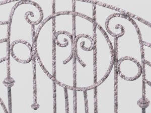 decorative wrought iron lattice in retro style Model 3D