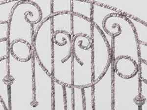 decorative wrought iron lattice in retro style 3D Model