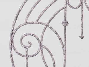 decorative wrought iron lattice in retro style 3D Model