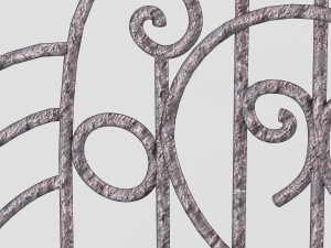 decorative wrought iron lattice in retro style Model 3D
