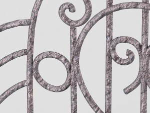 decorative wrought iron lattice in retro style 3D Model