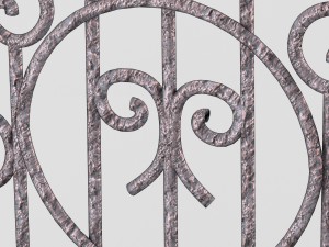 decorative wrought iron lattice in retro style Model 3D