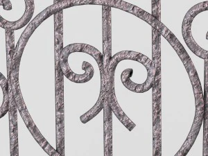 decorative wrought iron lattice in retro style 3D Model