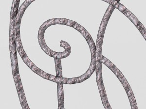 decorative wrought iron lattice in retro style Model 3D