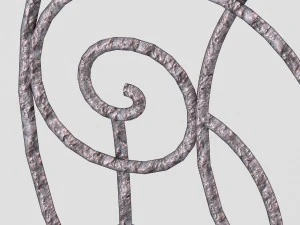 decorative wrought iron lattice in retro style 3D Model