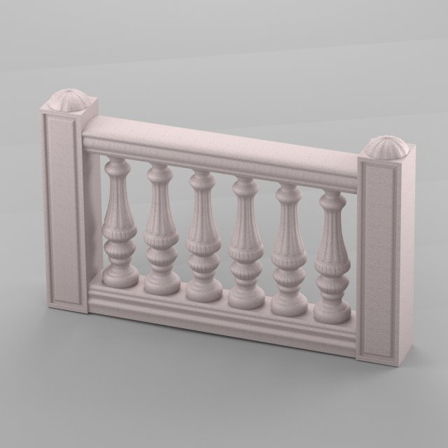 decorative balustrade Model 3D .c4d .max .obj .3ds .fbx .stl .blend 