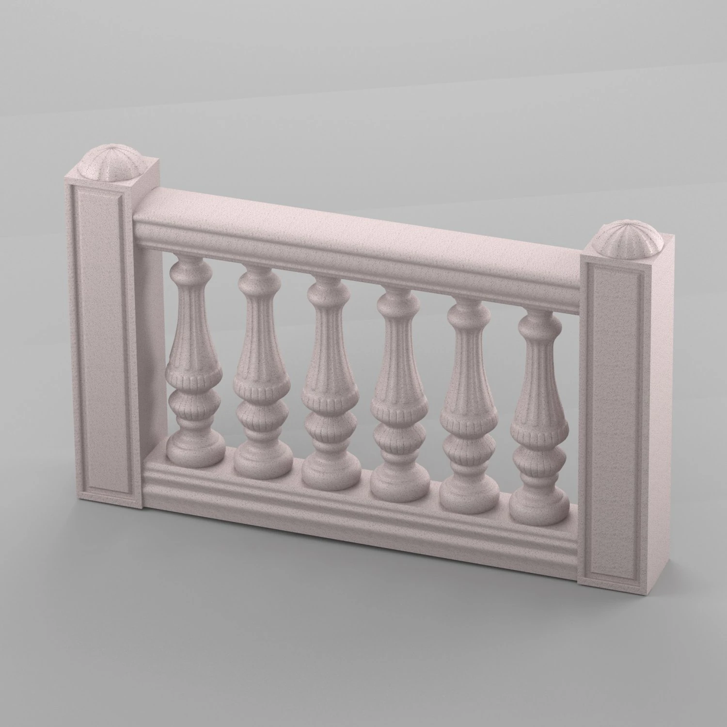 decorative balustrade 3D Model .c4d .max .obj .3ds .fbx .stl .blend