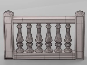 decorative balustrade 3D Model