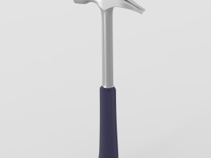 steel nail hammer with grip 3D Model