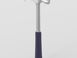 steel nail hammer with grip 3D Модель