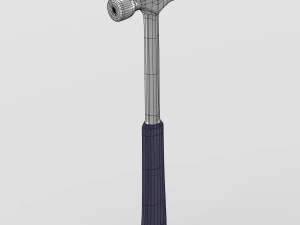 steel nail hammer with grip 3D Model