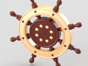 decorative nautical helm 3D Model