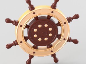 decorative nautical helm 3D Модель