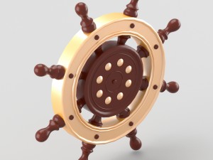 decorative nautical helm 3D Модель