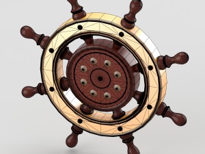 decorative nautical helm 3D Модель