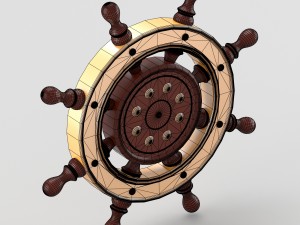 decorative nautical helm 3D Модель