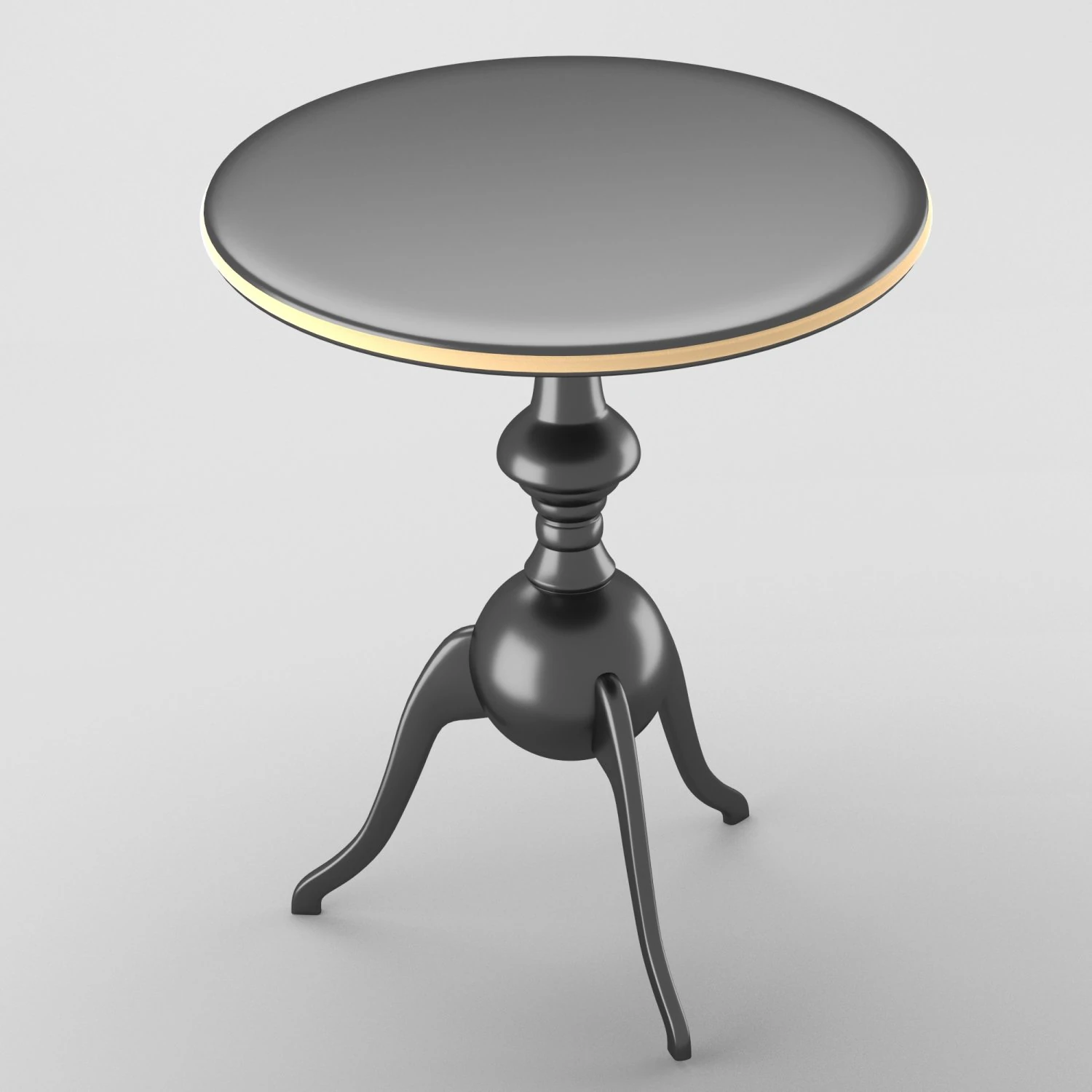 decorative table in chrome and gold 3D Model .c4d .max .obj .3ds .fbx .stl .blend