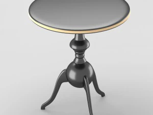 dekorativer Tisch in Chrom und Gold 3D Modell