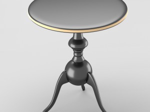 decorative table in chrome and gold 3D Model