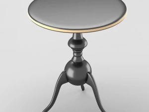 decorative table in chrome and gold 3D Model