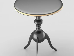 decorative table in chrome and gold 3D Model