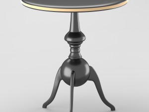 decorative table in chrome and gold 3D Model