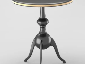 decorative table in chrome and gold 3D Model