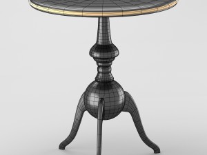 decorative table in chrome and gold 3D Model