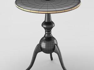 decorative table in chrome and gold 3D Model