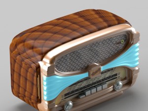 retro radio in art deco style 3D मॉडल