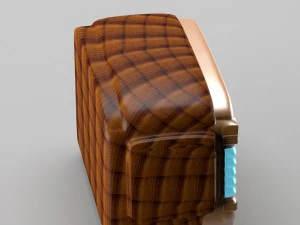 retro radio in art deco style 3D Model