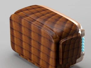 retro radio in art deco style 3D Model