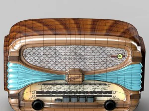 retro radio in art deco style 3D Model