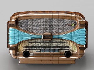 retro radio in art deco style 3D मॉडल