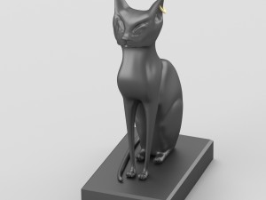 egyptian goddess bastet hi-poly figurine 3D Model