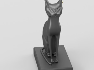 egyptian goddess bastet hi-poly figurine Modello 3D