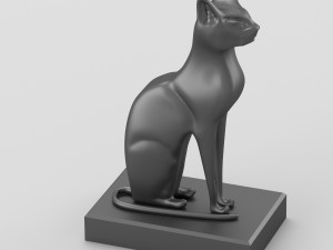 egyptian goddess bastet hi-poly figurine Modello 3D