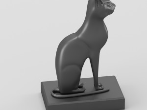 egyptian goddess bastet hi-poly figurine Modello 3D