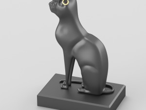 egyptian goddess bastet hi-poly figurine Modello 3D