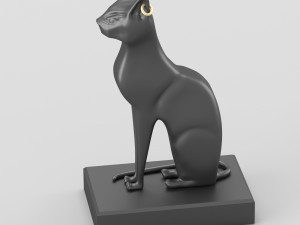 egyptian goddess bastet hi-poly figurine Modello 3D