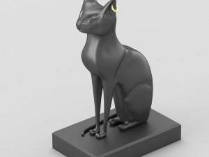 egyptian goddess bastet hi-poly figurine Modello 3D