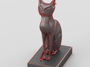 egyptian goddess bastet hi-poly figurine Modello 3D