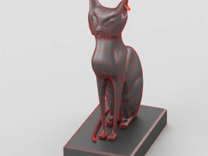 egyptian goddess bastet hi-poly figurine 3D Model