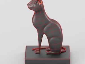 egyptian goddess bastet hi-poly figurine Modello 3D